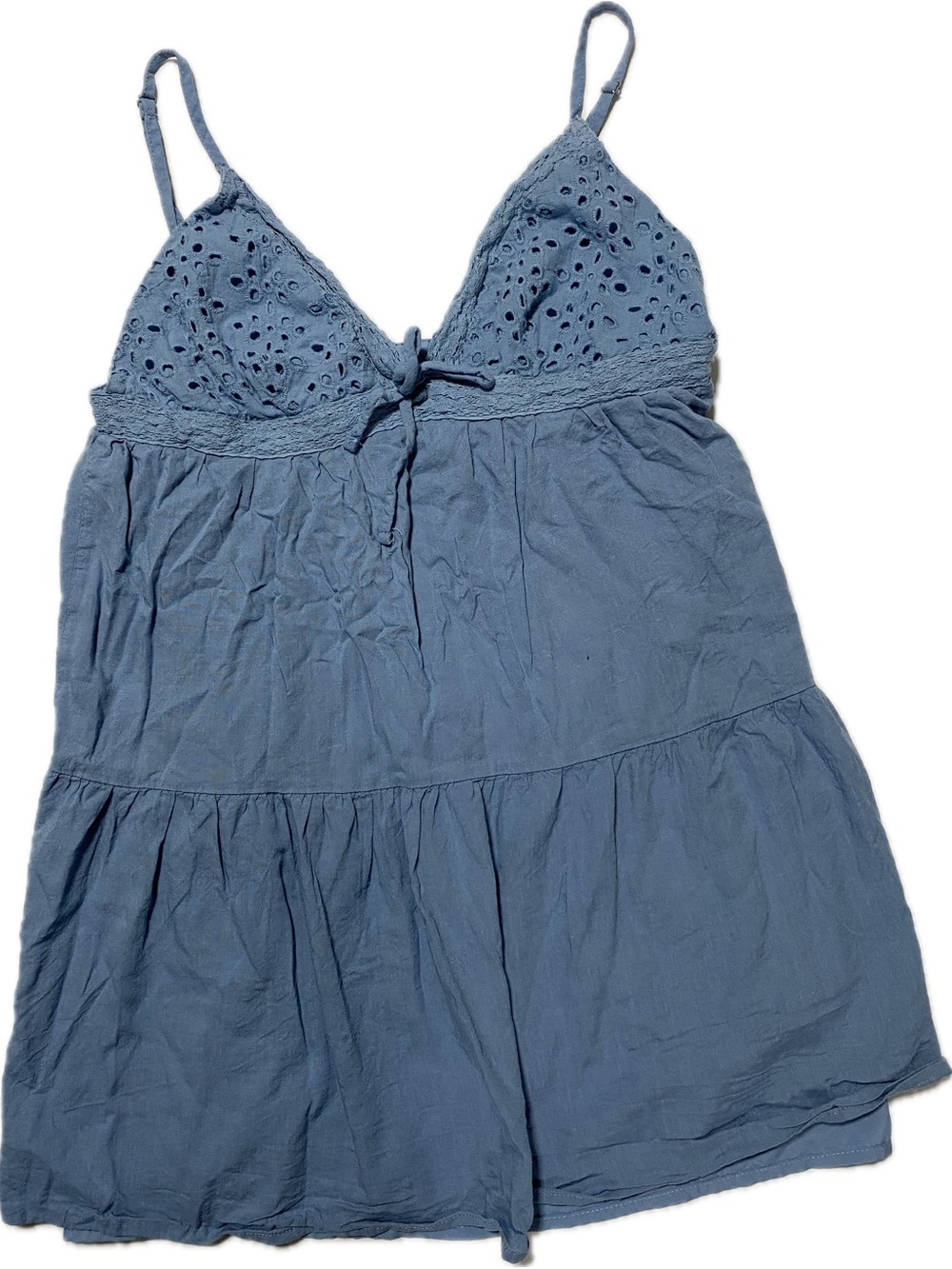 PacSun Dusty Blue Eyelet Tank top size M